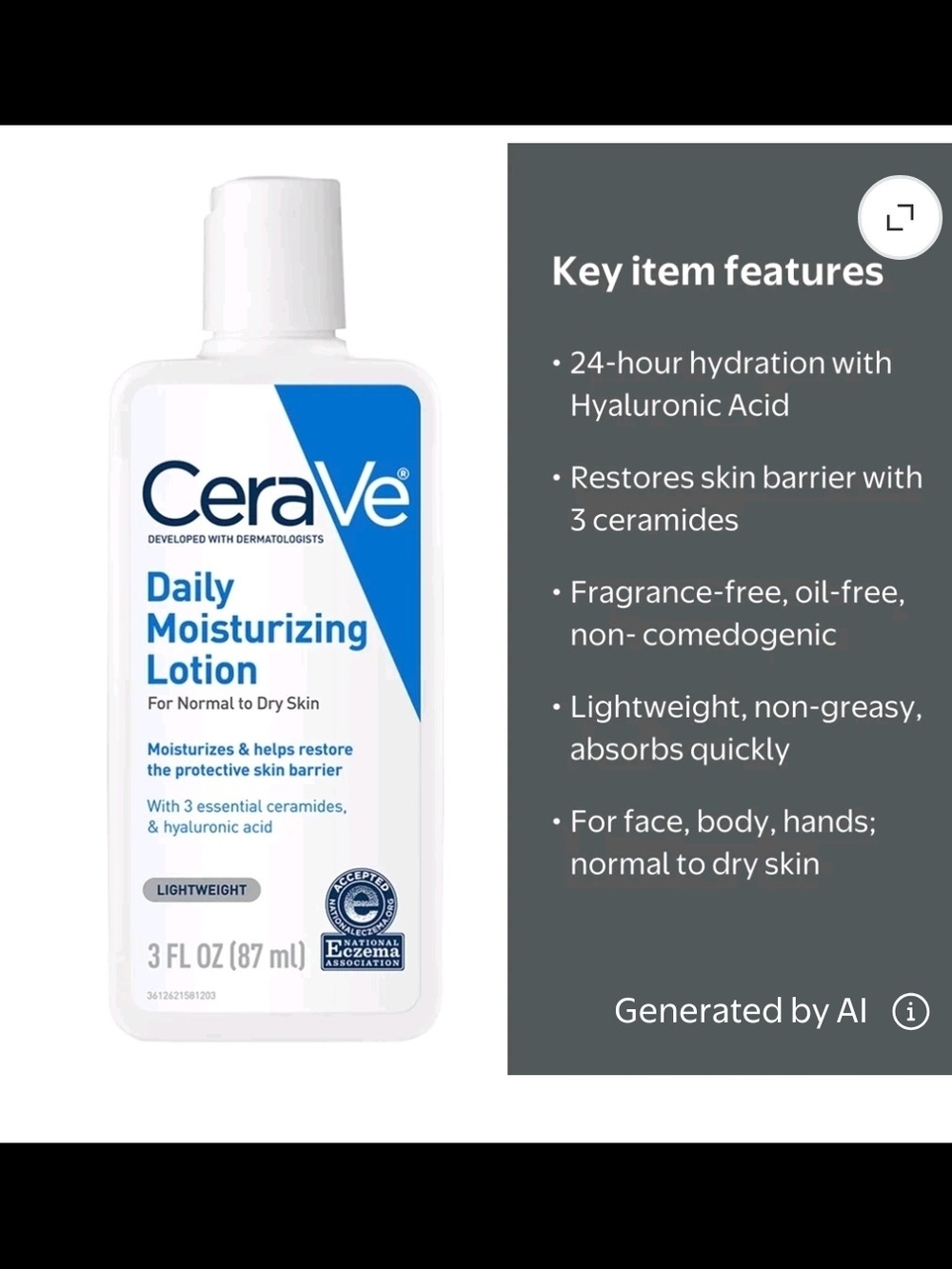 Cerave Daily Moisturizing Lotion